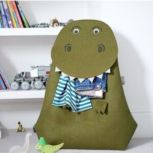 Little Stackers T-Rex Hamper Green